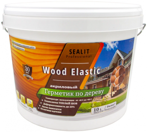 Купить ГЕРМЕТИК - Sealit Wood Elastic для работы с деревянными материалами 10 л в Нижневартовске, Ханты-Мансийский автономный округ — Югра