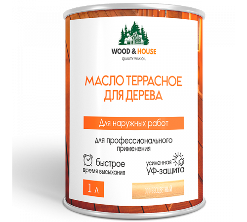 Заказать МАСЛО ТЕРРАСНОЕ ДЛЯ ДЕРЕВА WOOD & HOUSE в Нижневартовске, Ханты-Мансийский автономный округ — Югра