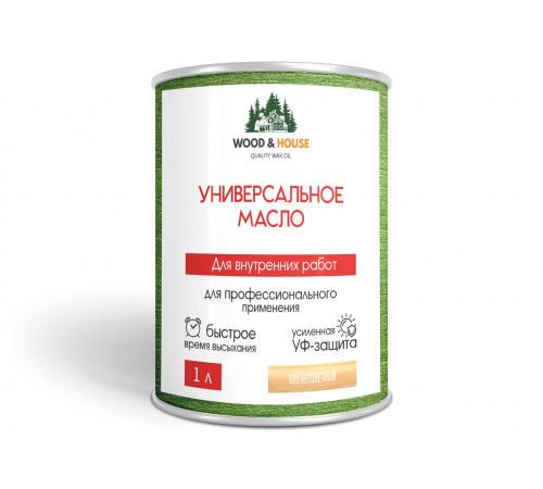 Приобрести ЦВЕТНОЕ УНИВЕРСАЛЬНОЕ МАСЛО WOOD & HOUSE Серия ПРОФИ в Нижневартовске, Ханты-Мансийский автономный округ — Югра